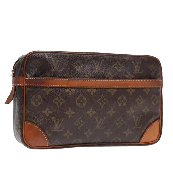 LOUIS VUITTON Monogram Compiegne 28 Clutch Bag M51845 LV Auth 88930 - Picture 1 of 16